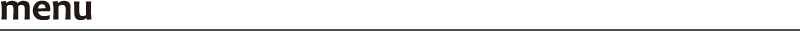menu メニュー